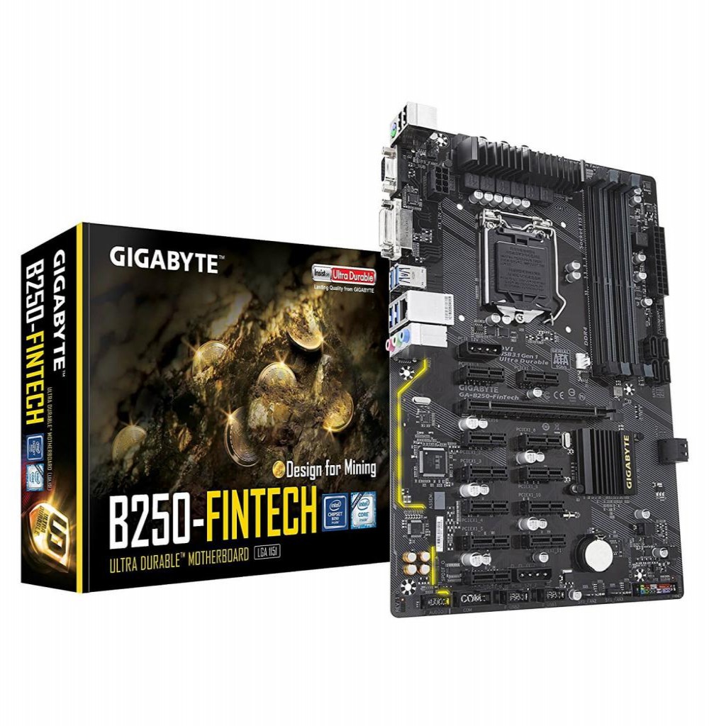 Placa Mãe Gigabyte B250-Fintech Intel Soquete LGA 1151