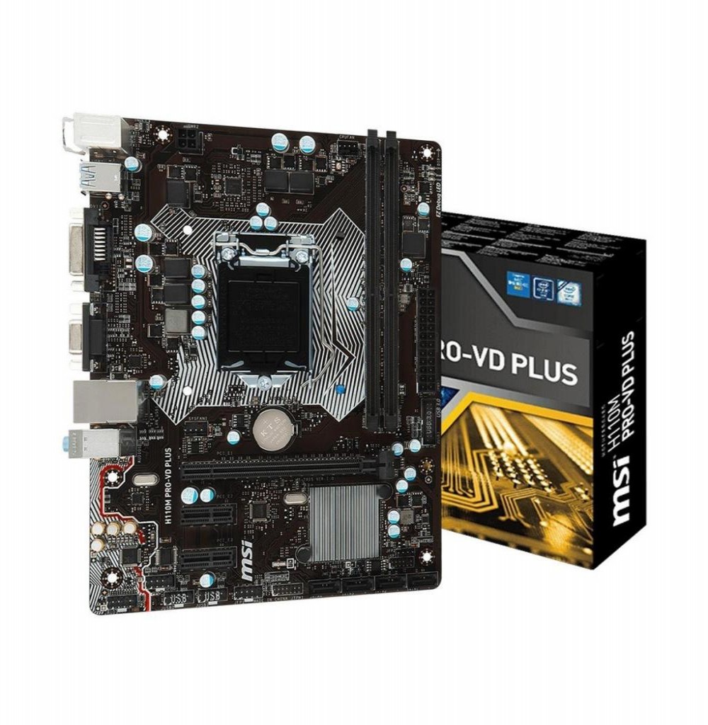 Placa Mãe MSI H110M PRO-VH Plus Socket LGA 1151 - para 2 DDR4