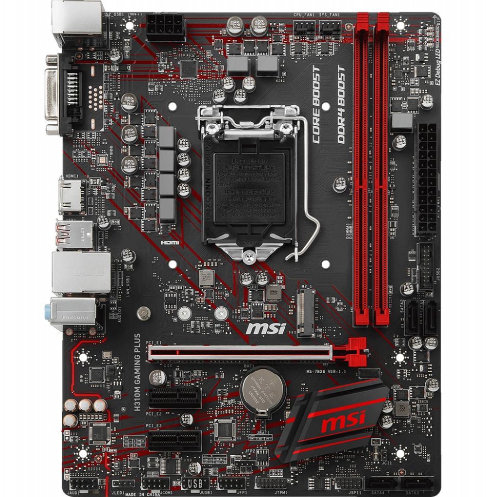 Placa Mãe MSI MB INTEL (1151) H310M Gaming Plus 