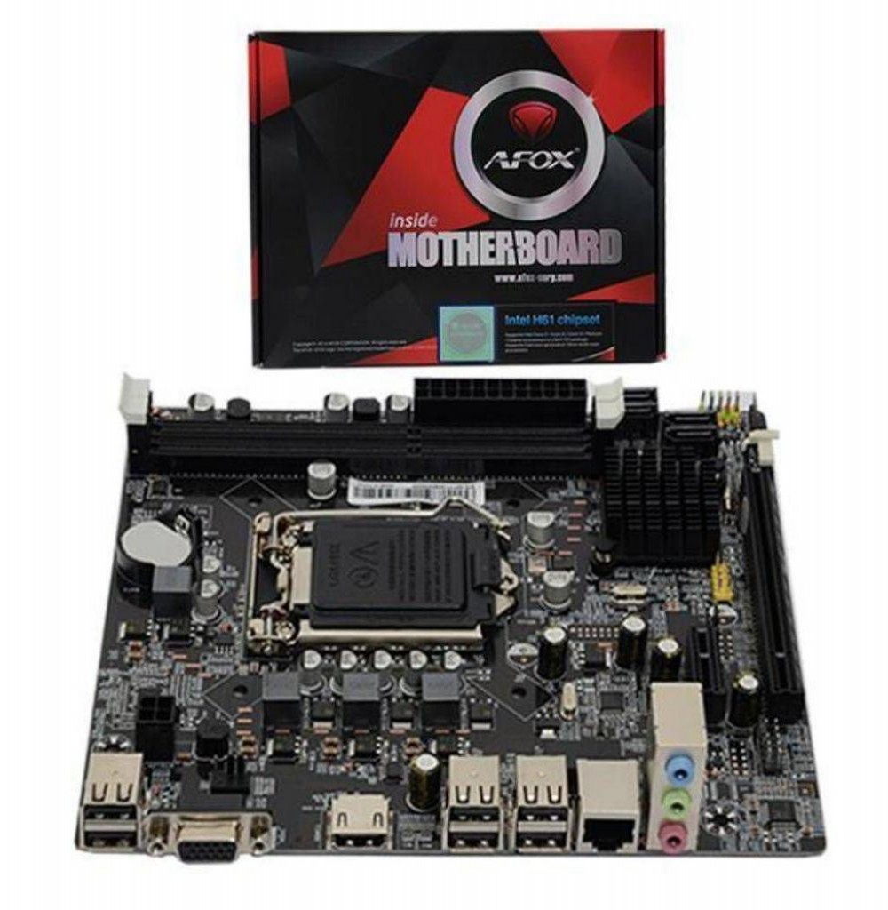 Placa Mãe Afox Lga1155 Ih61-ma5 Hdmi / Ddr3 MB