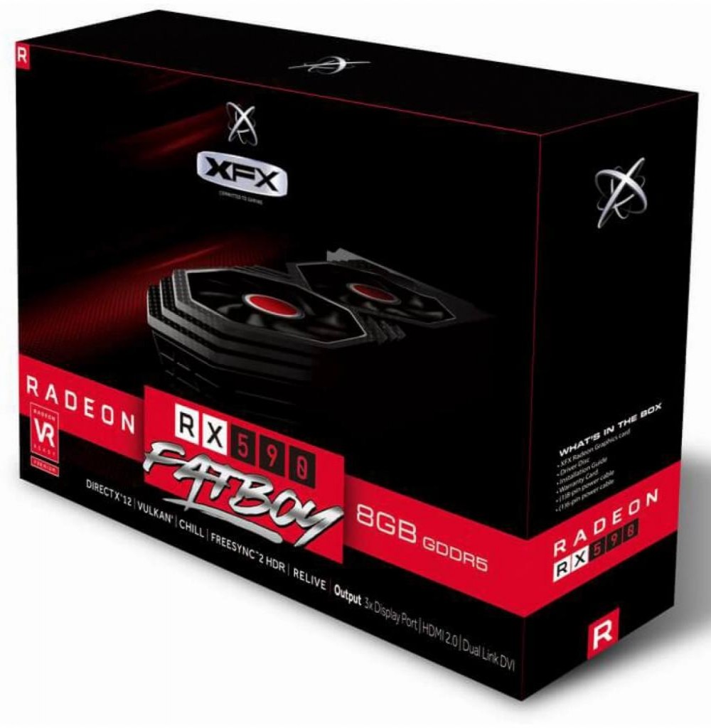 Placa de Vídeo 8GB EXP. RX-590 XFX Fatboy VGA