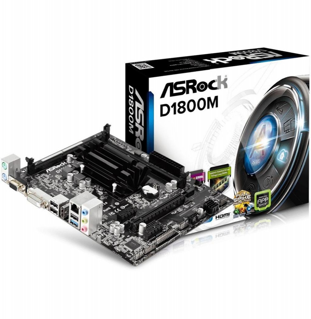 Placa Mãe Asrock D1800M Intel CPU ON-BOARD INTEL 2.41GHZ