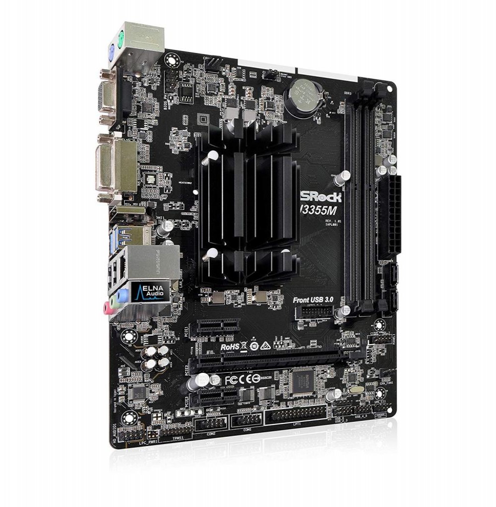 Placa Mãe ASrock J3355M + CPU Intel/2xDDR3L/PCI-E/DVI-D/VGA/HDMI/SATA MB+CPU