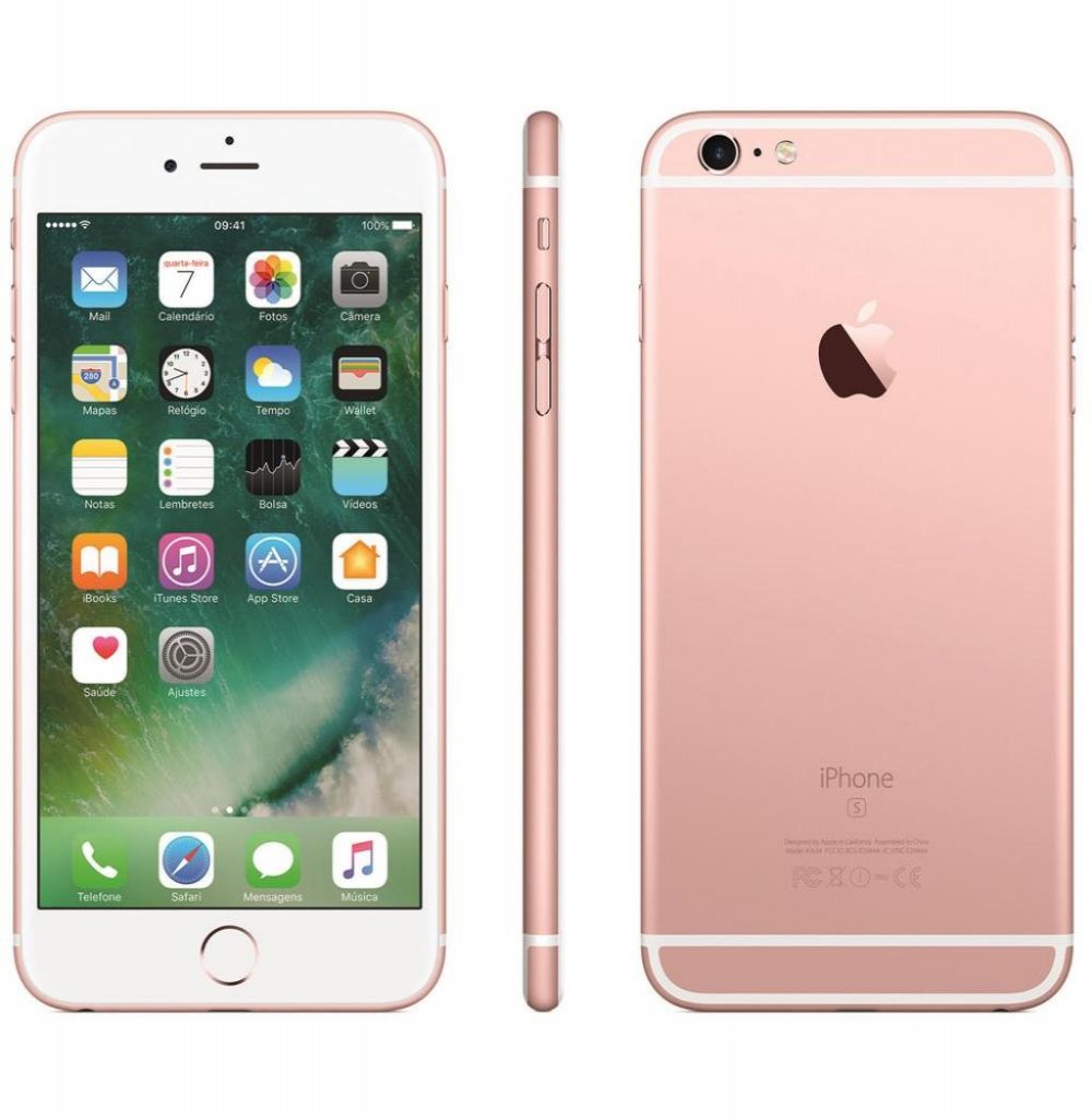 Apple iPhone 6S Plus A1687 BZ 32GB Tela Retina de 5.5" 12MP/5MP iOS - Rosa Ouro
