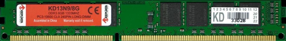Memória Ram DDR3 8GB 1333 KeepData KD13N9/8G