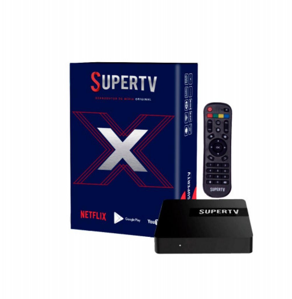 Receptor Digital IPTV SuperTV X Preto Edition 4K/1GBRAM