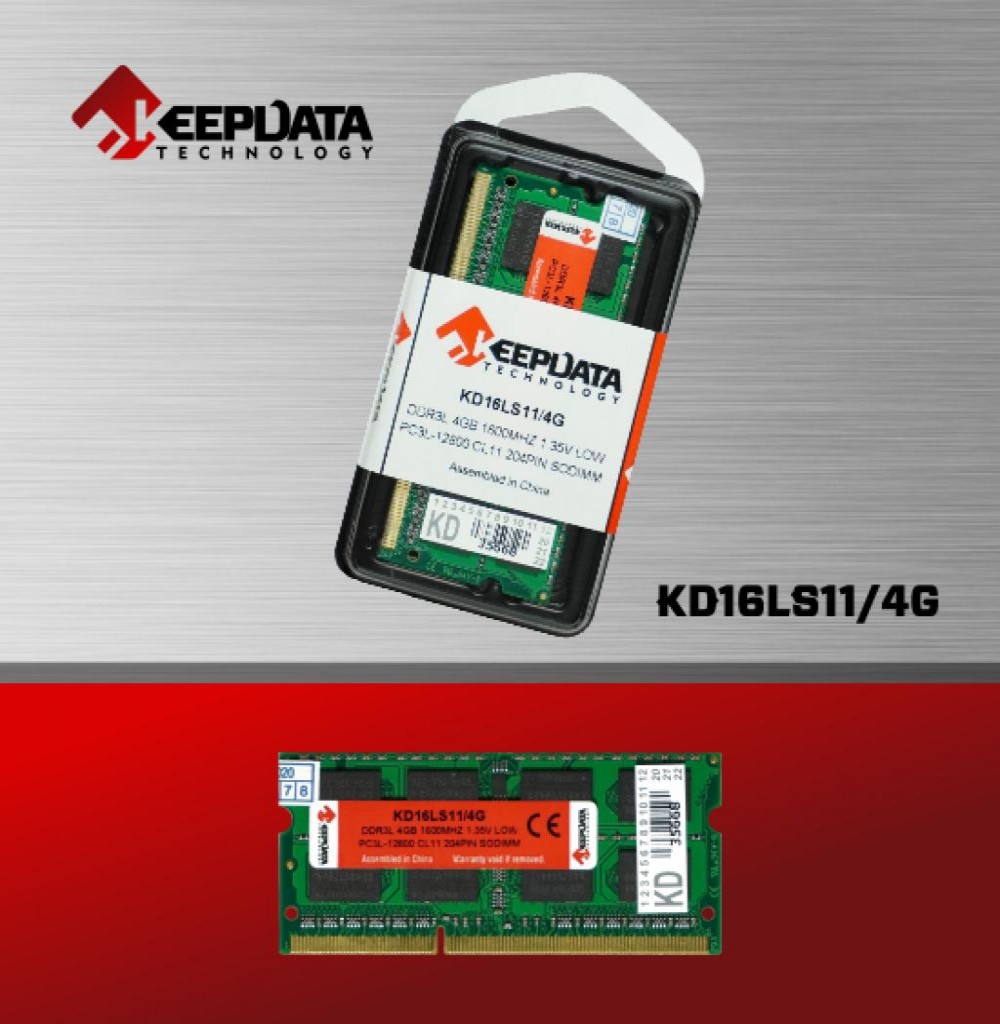 Memória Ram Para Notebook Keepdata KD16LS11/4G DDR3L 4GB 1600MHZ