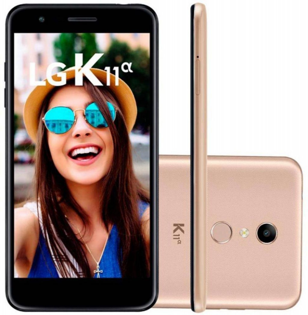 Smartphone LG K11 Alpha LM-X410FTW Dual SIM 16GB de 5.3" 8MP/5MP OS 7.1.2 - Dourado 