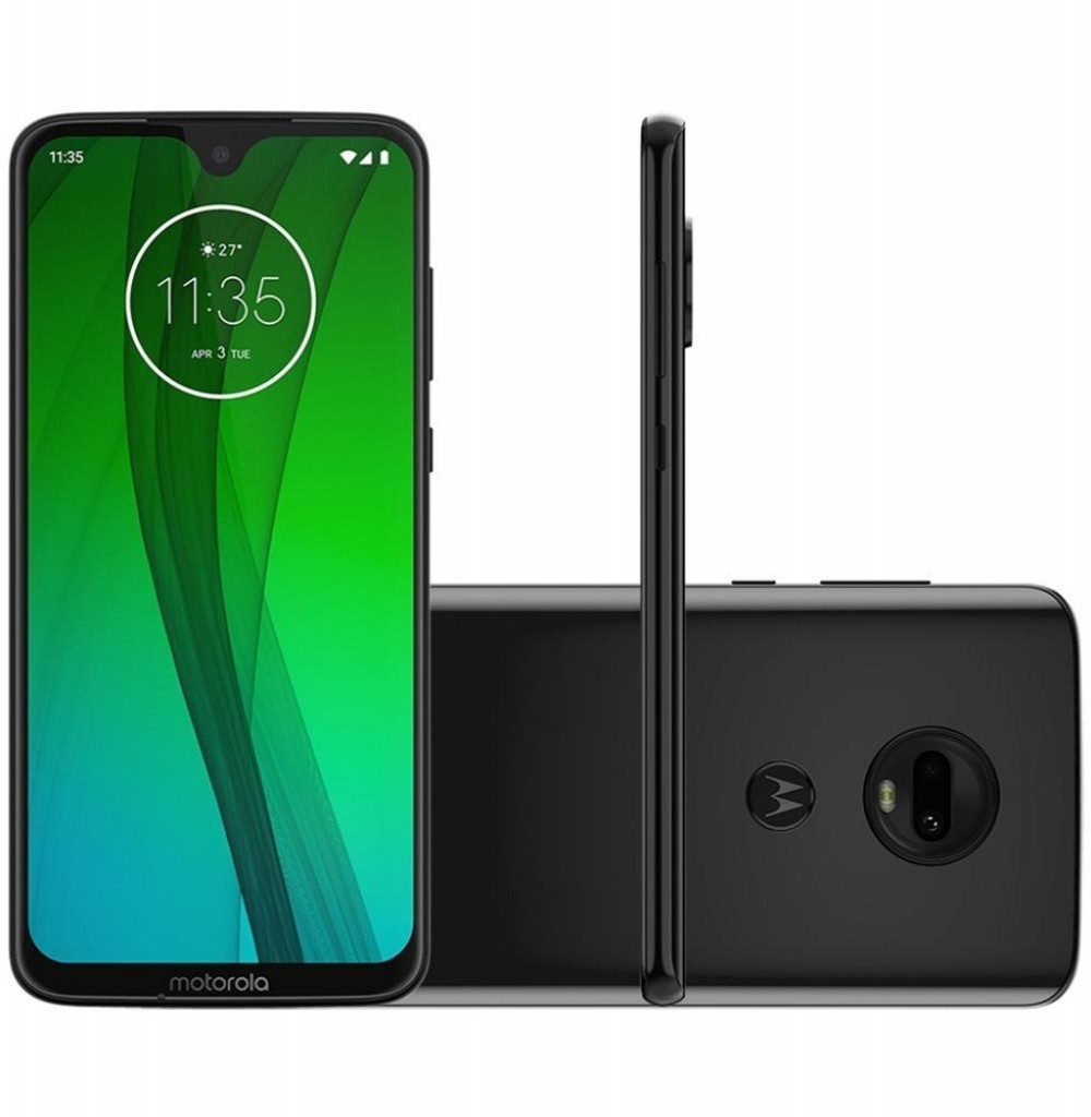 Smartphone Motorola Moto G7 XT1962-4 Dual SIM 64GB de 6.2” 12+5MP/8MP OS 9.0 - Preto