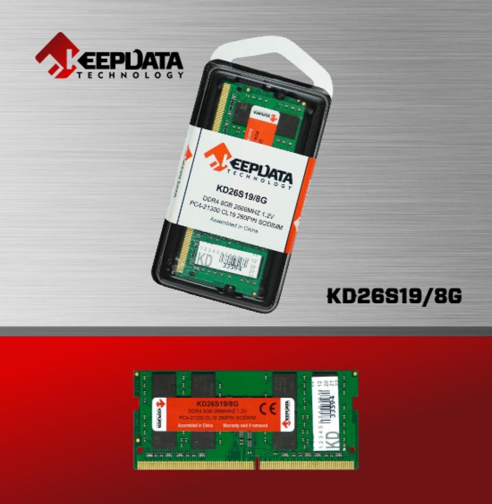 Memória Para Notebook KeepData KD26S19/8G DDR4  8GB 2666MHZ