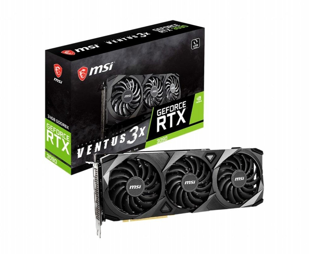 Placa de Vídeo MSI Ventus EXP. GF-RTX3090 3X OC 24GB VGA