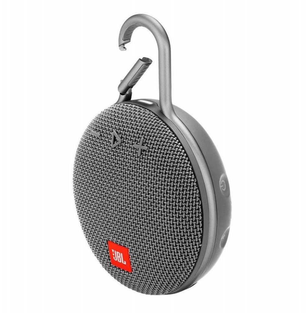 Speaker JBL Clip 3 Bluetooth/Auxiliar Bateria 1.000 mAh - Cinza 