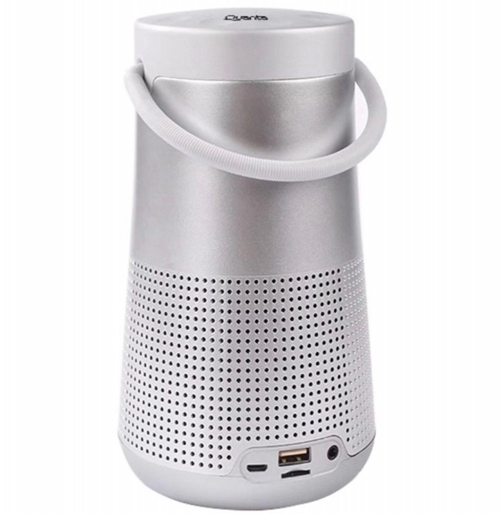 Speaker Quanta QTSPB38 com USB/Auxiliar/FM Bateria de 2.000 mAh - Prata 