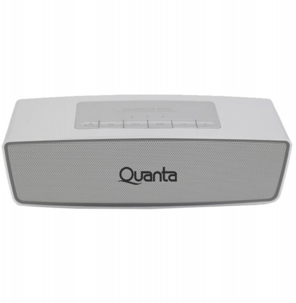 Speaker Quanta QTSPB40 com USB/Auxiliar/FM Bateria de 1.200 mAh - Prata