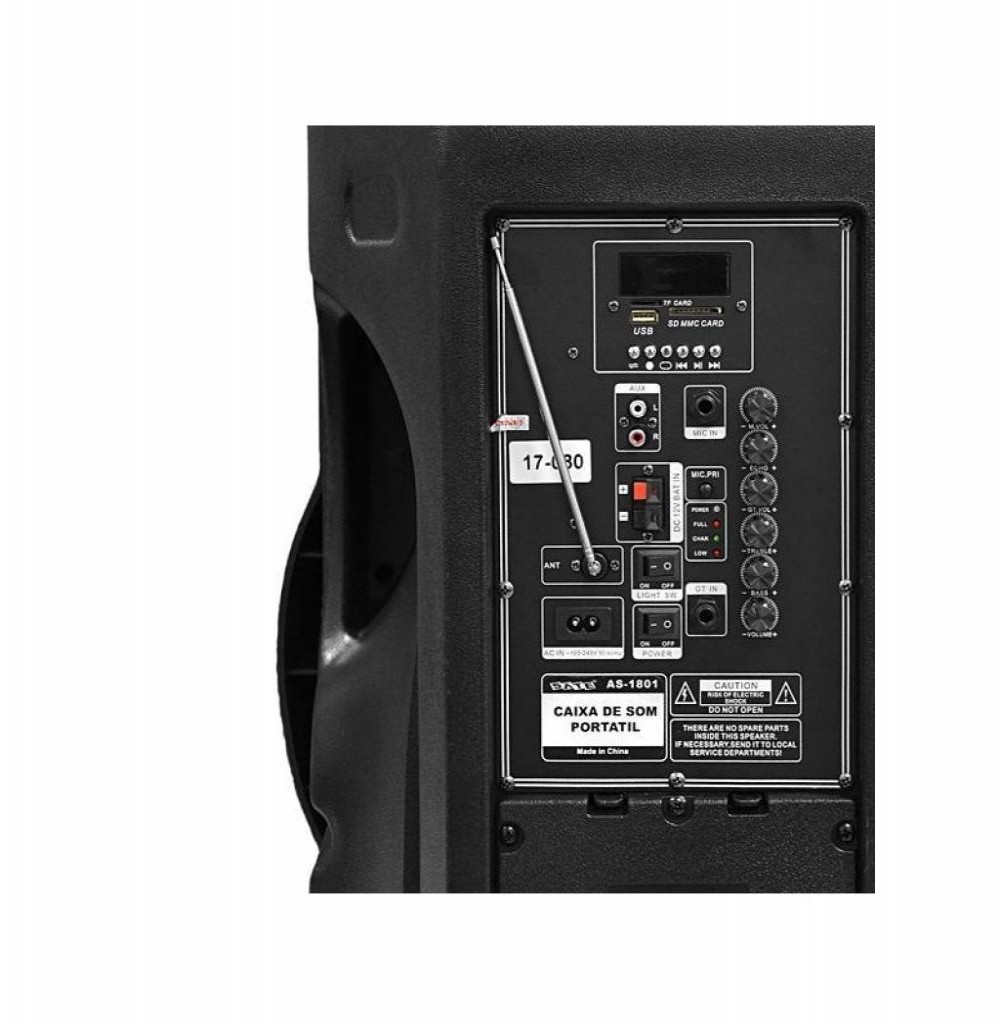 Caixa de Som Amplificada  Satellite AS-1801 18" Bluetooth 