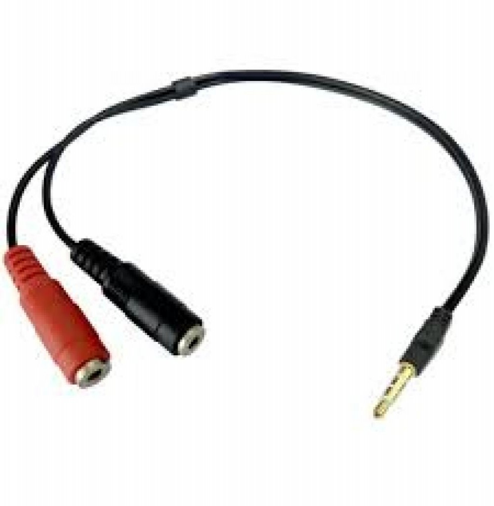 Adaptador Para Fone 2 JACK P/ 1 JACK 3.5MM SATE HS102T