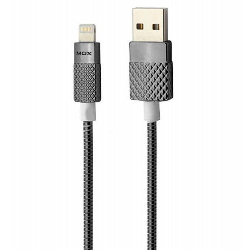 Cabo USB Lightning de Metal Preto