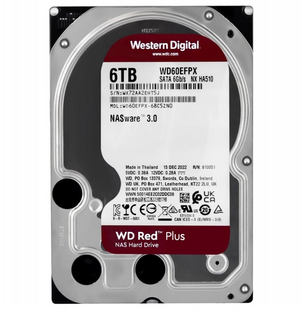 HD SATA3  6TB WD RED NAS PLUS WD60EFPX