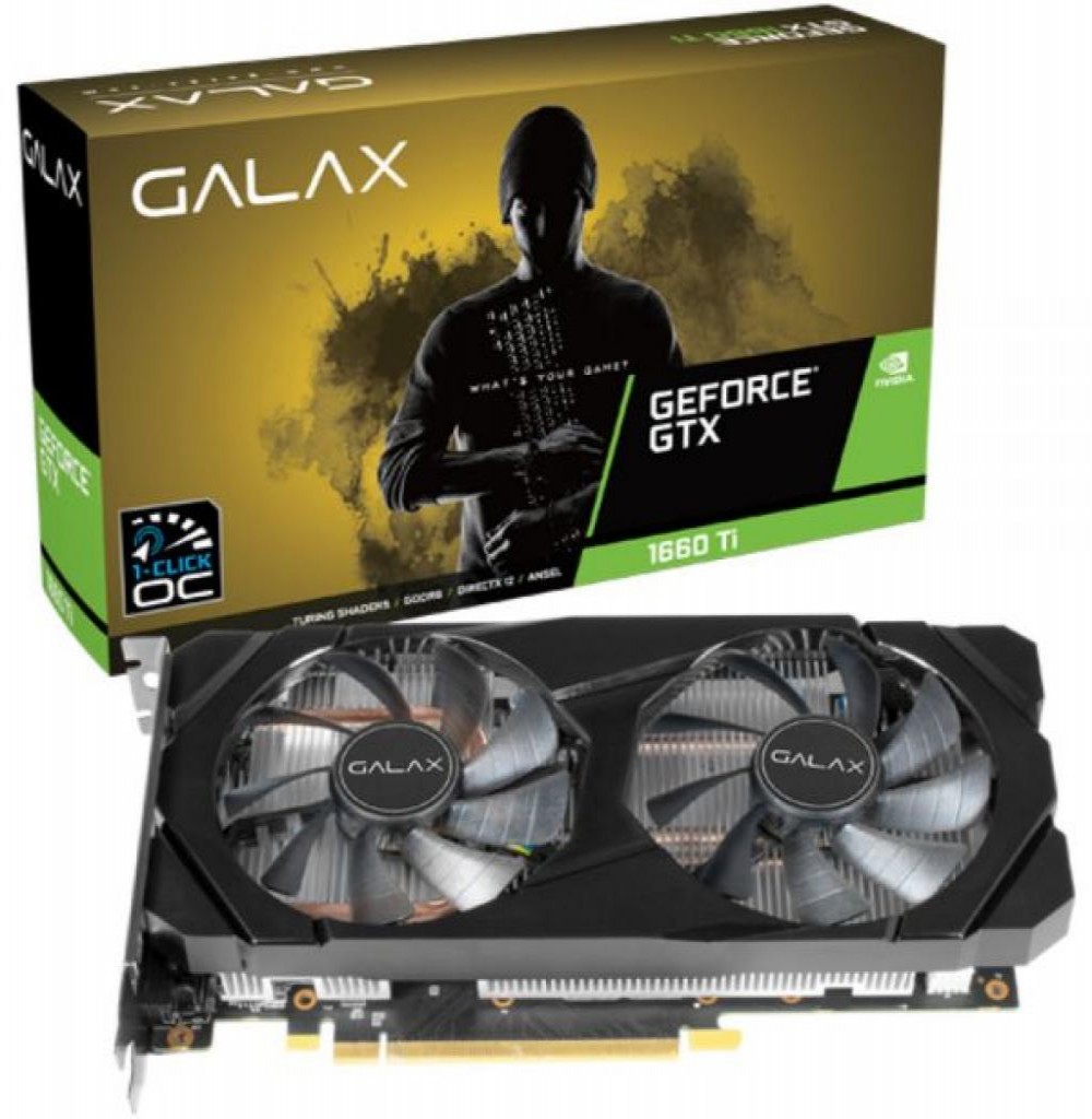 Placa de Vídeo  6gb Exp. Gf-Gtx1660ti Galax 1-Click Oc