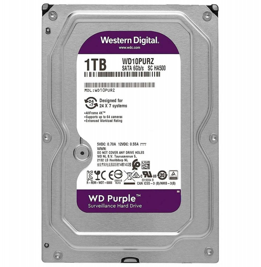 HD SATA3  1TB WD Purple WD10PURZ 