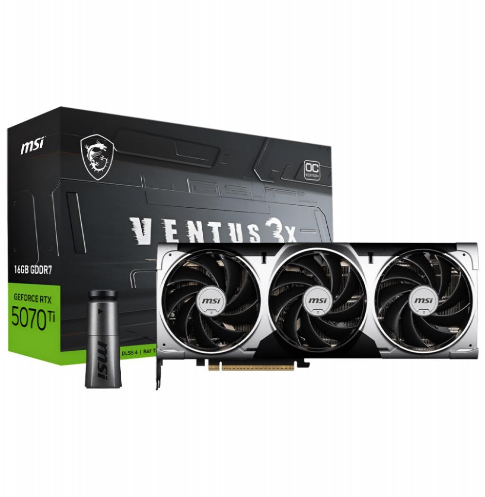 Placa de Video 16GB Exp. GF-RTX5070TI Msi Ventus 3X OC 912-V531-092