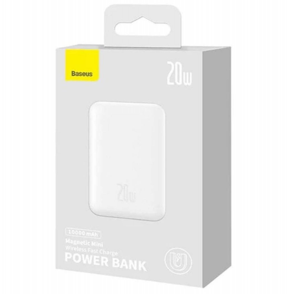 Carregador Portátil Baseus 10000mah Mini Branco Magnético 10000MAH 20W
