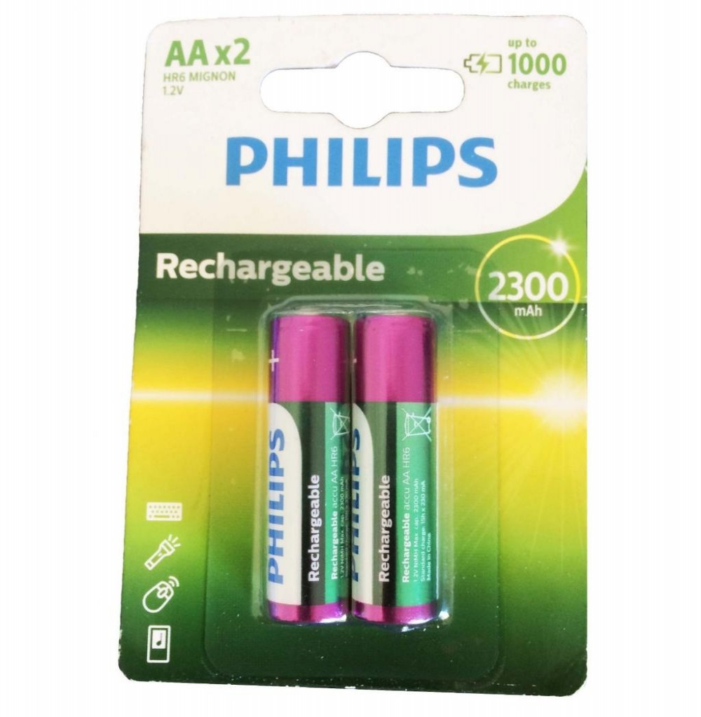 Pilha Recarregável Philips Com 2 AA