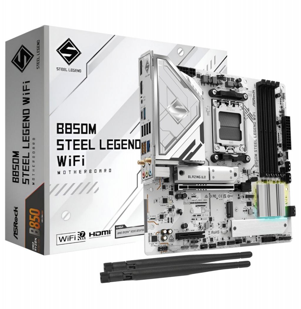 Placa Mae Amd (Am5) Asrock B850M Steel Legend Wifi Ddr5
