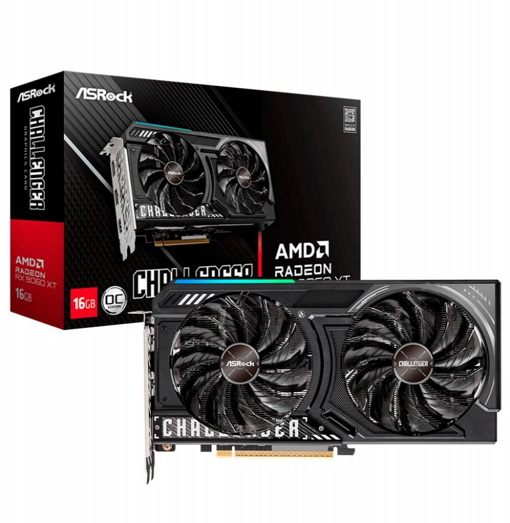 Placa De Vídeo 16GB EXP. RX-9060XT Asrock Challenger OC 90-GA5QZZ-00UAN