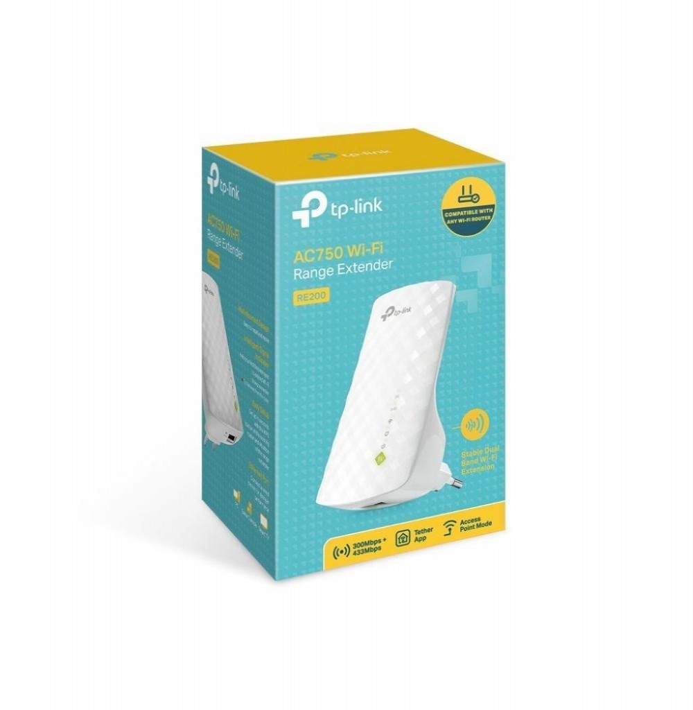 Repetidor de Sinal Wifi Tp-Link RE200 AC750 Dual