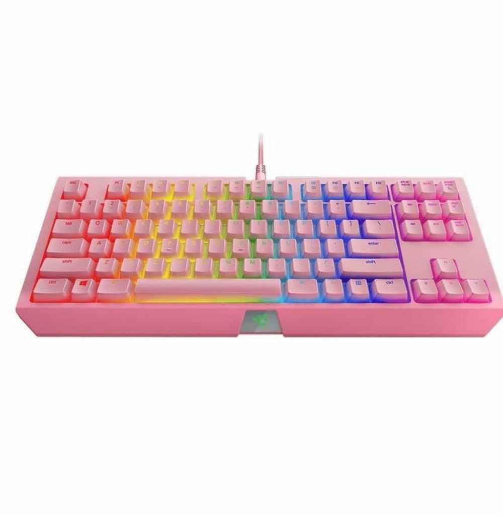  Teclado Razer Blackwidow Quartz Edition Chroma RZ03-02191700 com Fio (Rosa-Inglês)