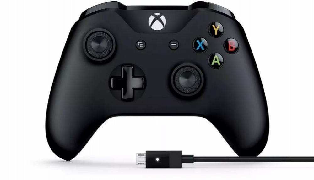 Controle Xbox One S Preto Com Cabo