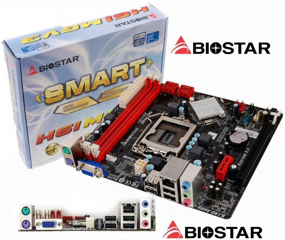 Placa Mãe 155 Biostar H61mgv3 Cel I3 I5 I7