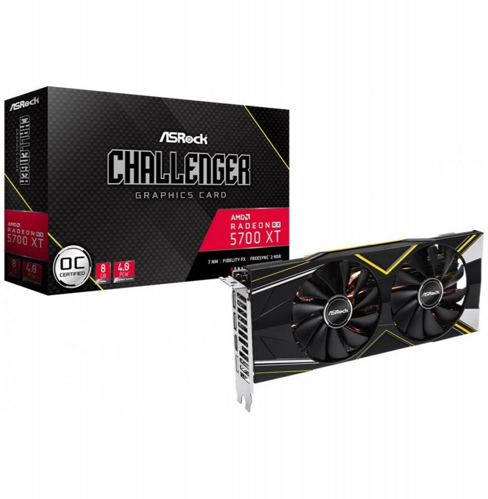 Placa de Vídeo 8GB EXP. RX-5700 XT AsRock Challenger D OC