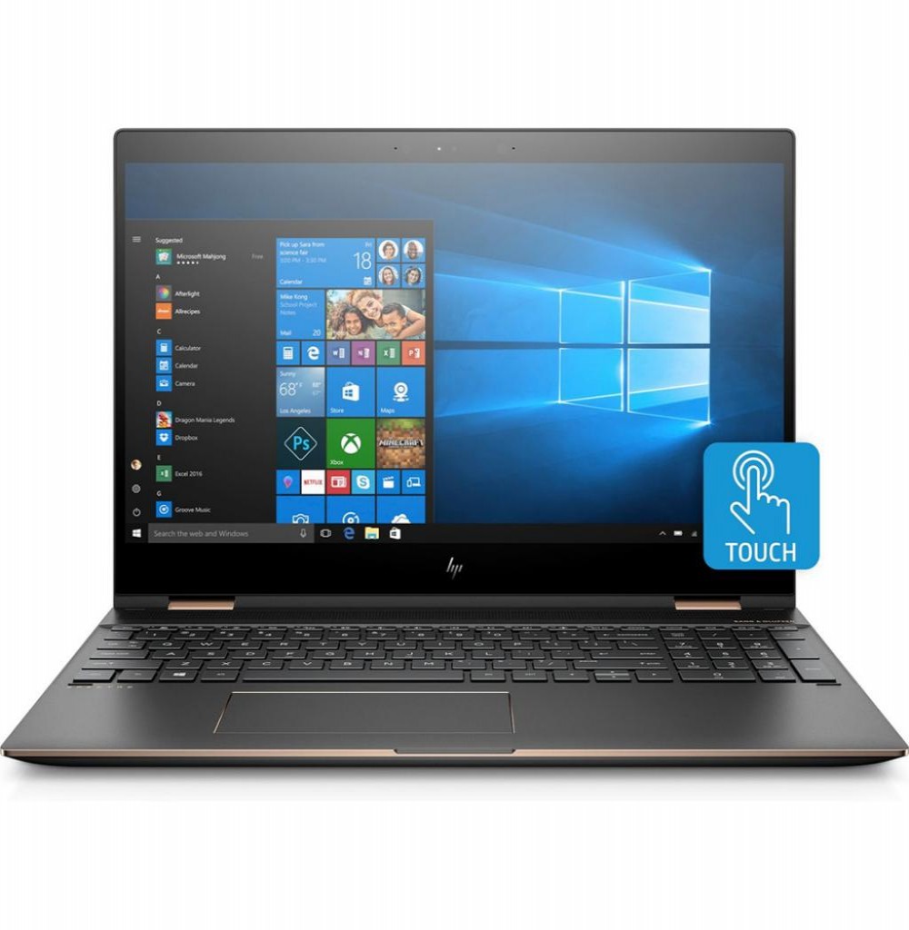 Notebook HP Spectre 15-CH010CA i7-8550U/ 12GB/ 360SSD/ 15P/ Tou/ 2GV/ W10 Nvidia MX150 Prata X360