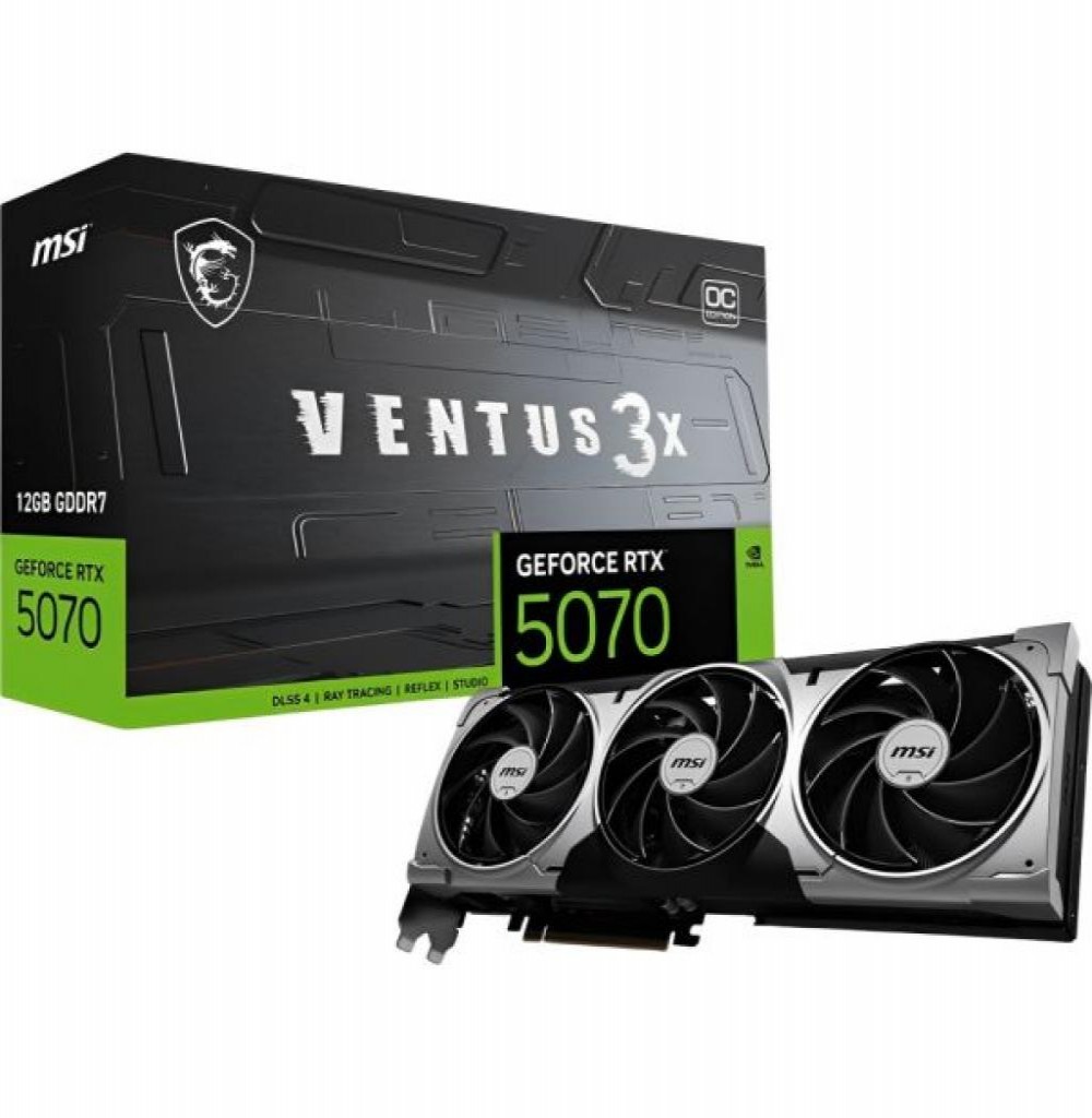 Placa de Vídeo 12GB Exp. GF-RTX5070 Msi Ventus 3x Oc 912-V532-007