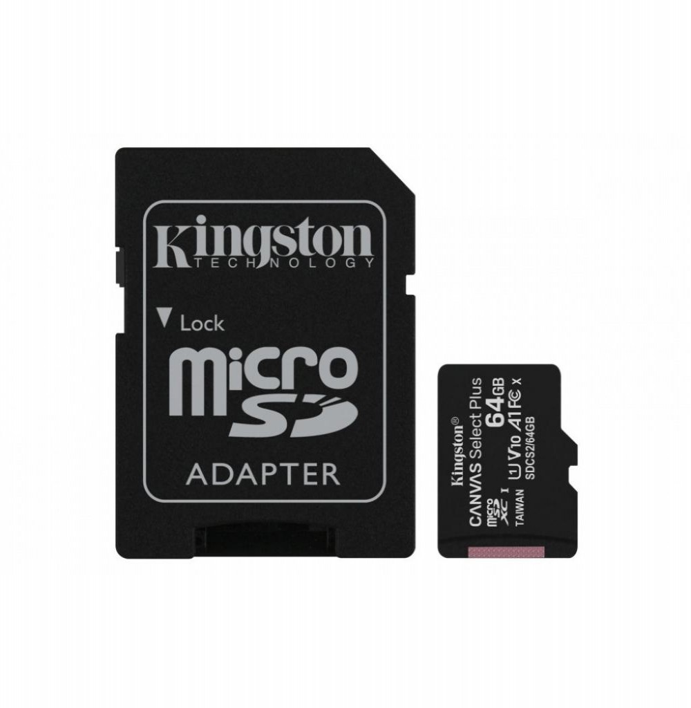 Memory SD Micro 64GB Kingston C10 100MB/S Canvas