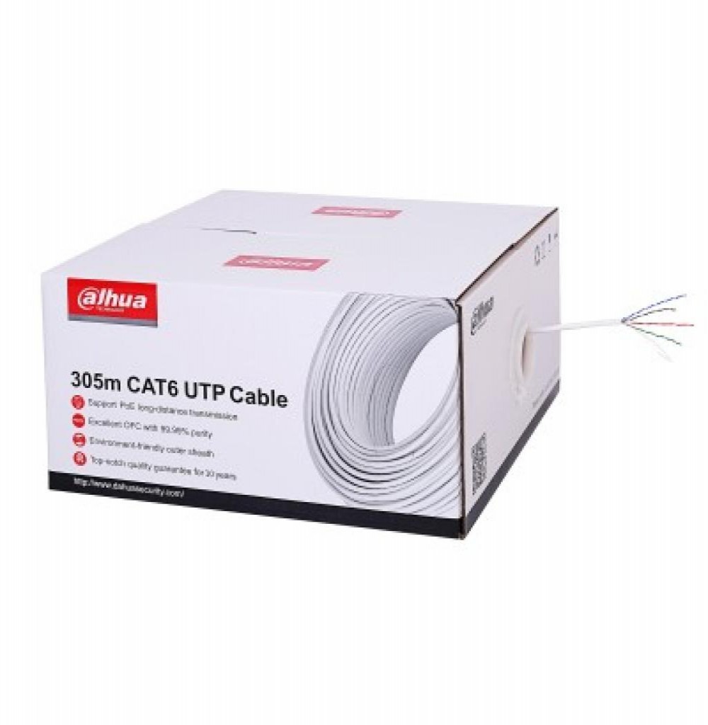 Cabo UTP CAT6 Dahua DH-PFM920I-6U-U Puro Cobre