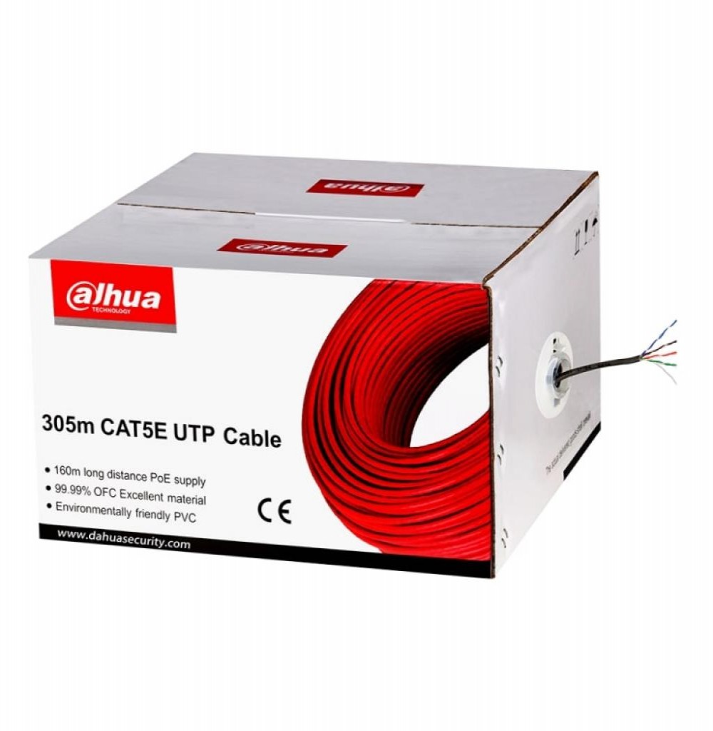 Cabo UTP CAT5E Dahua DH-PFM920I-5EU-U Puro Cobre