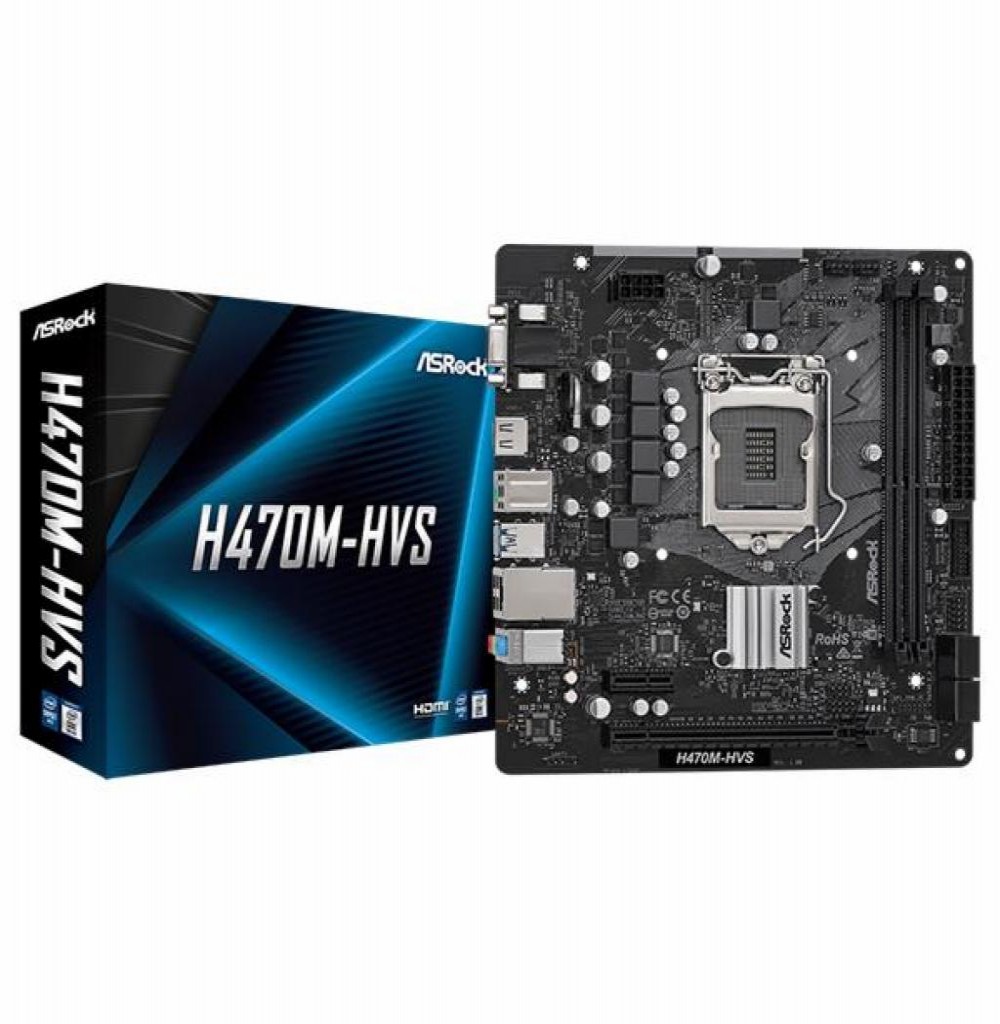 Placa Mãe Asrock H470M-HVS Intel (1200)