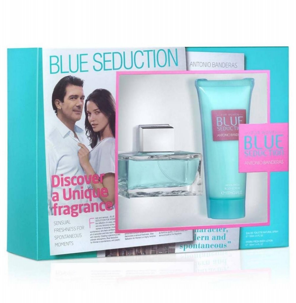 Kit Perfume Antonio Banderas Blue Seduction EDT Feminino 100ML + Creme Corporal
