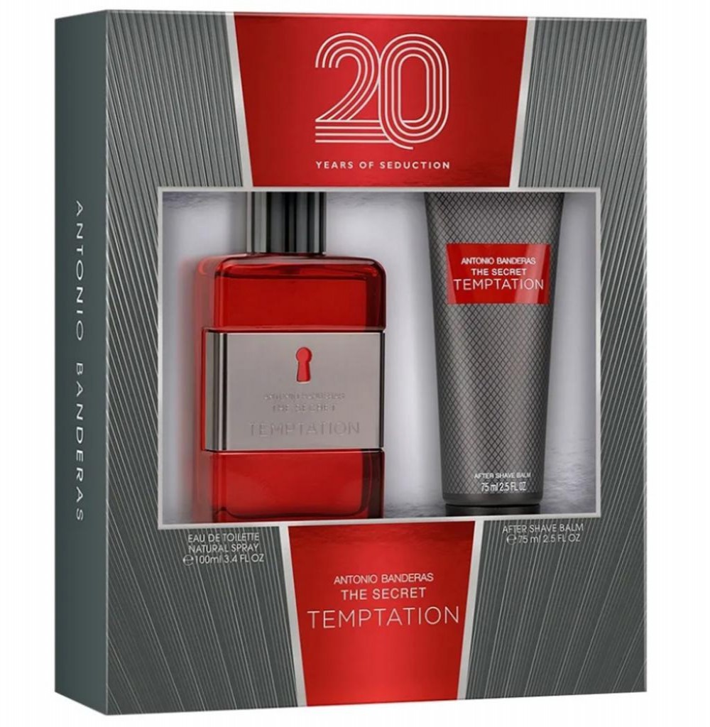 Kit Perfume Antonio Banderas The Secret Temptation EDT Masculino 100ML + Loção Pos Barba