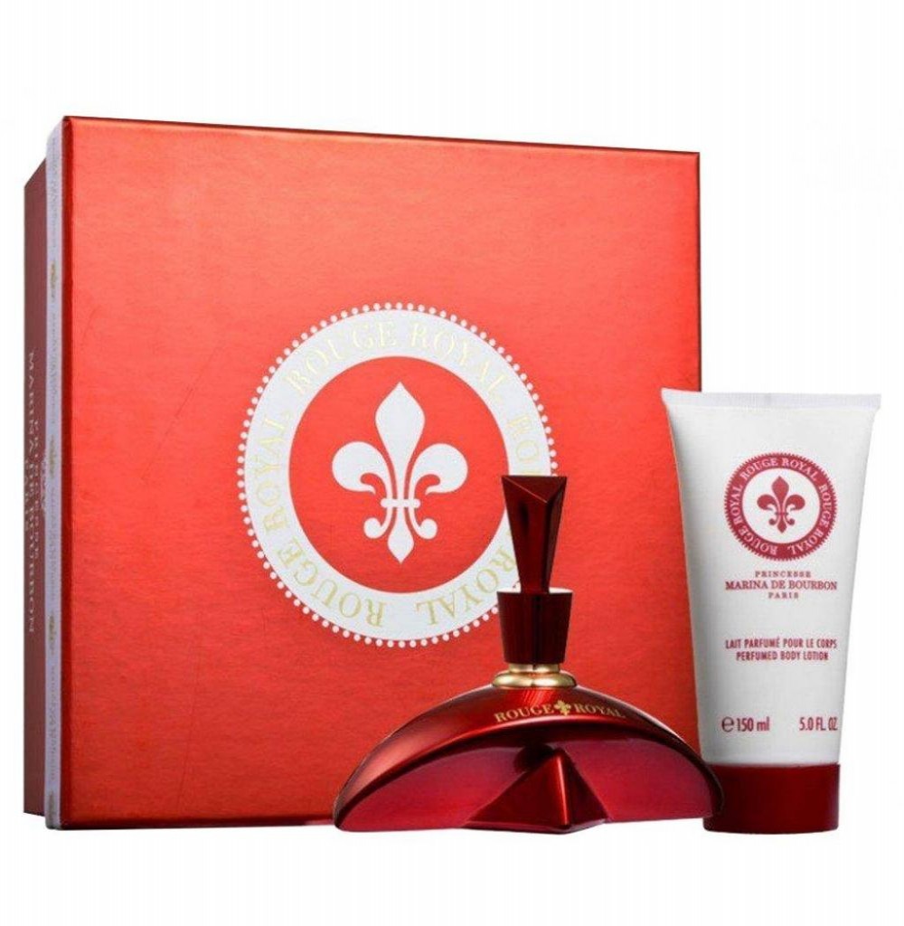 Kit Perfume Princesse Marina de Bourbon Rouge Royal EDP 100ML + Creme Corporal + Necessaire