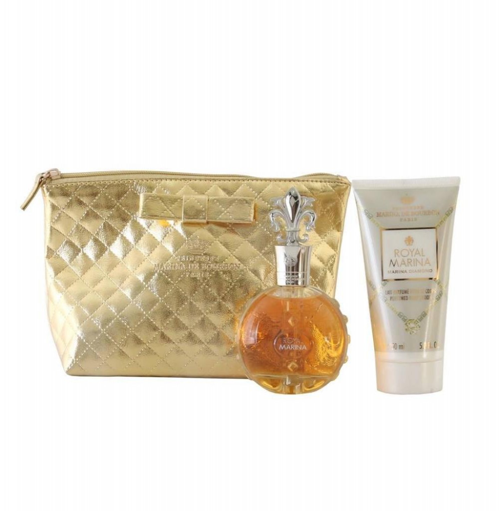 Kit Perfume Princesse Marina de Bourbon Royal Marina Diamond EDP Feminino 100ML + Loção Corporal + Necessaire