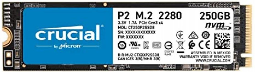HD SSD M.2  250GB Crucial P2 CT250P2 NVME