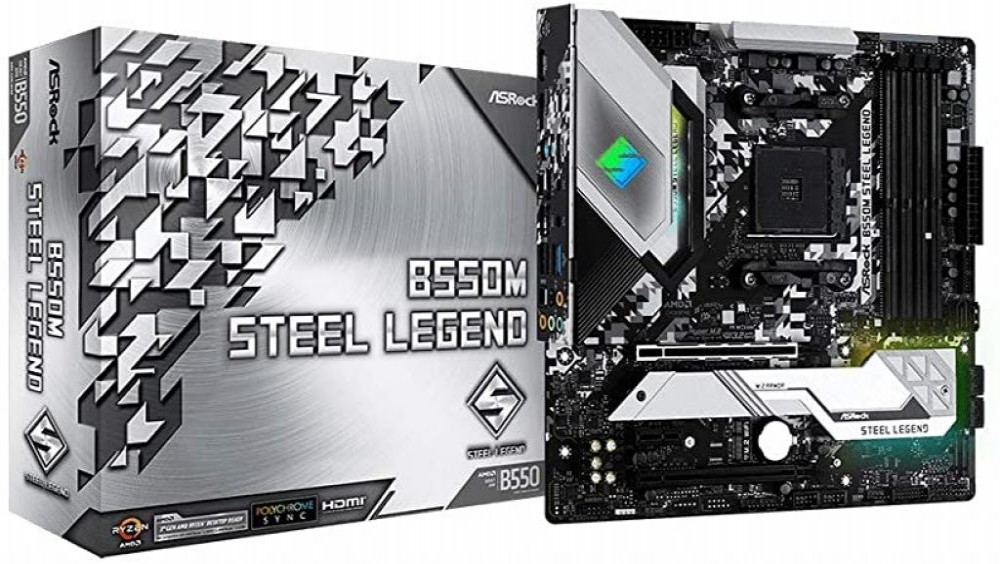 Placa Mae AMD (AM4) Asrock B550M Steel Legend