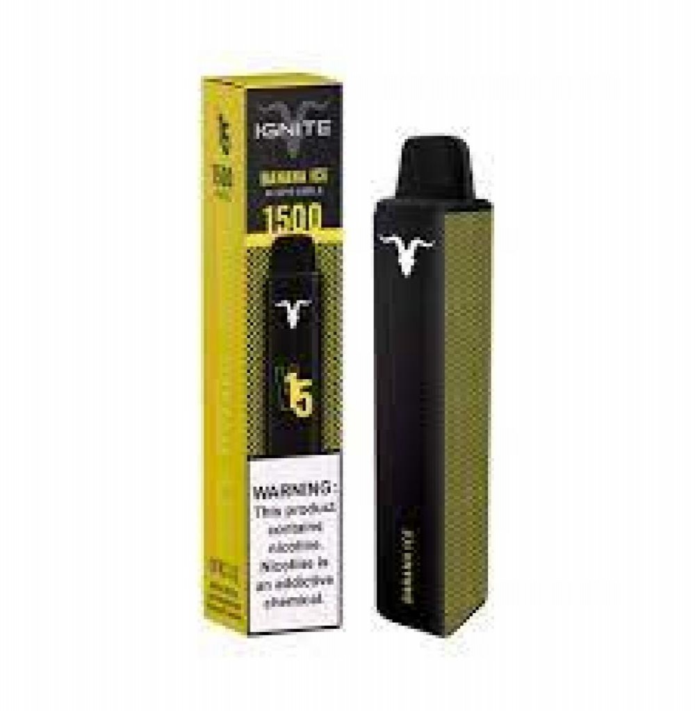 Vape Descartável Ignite V15 1500P Banana Ice