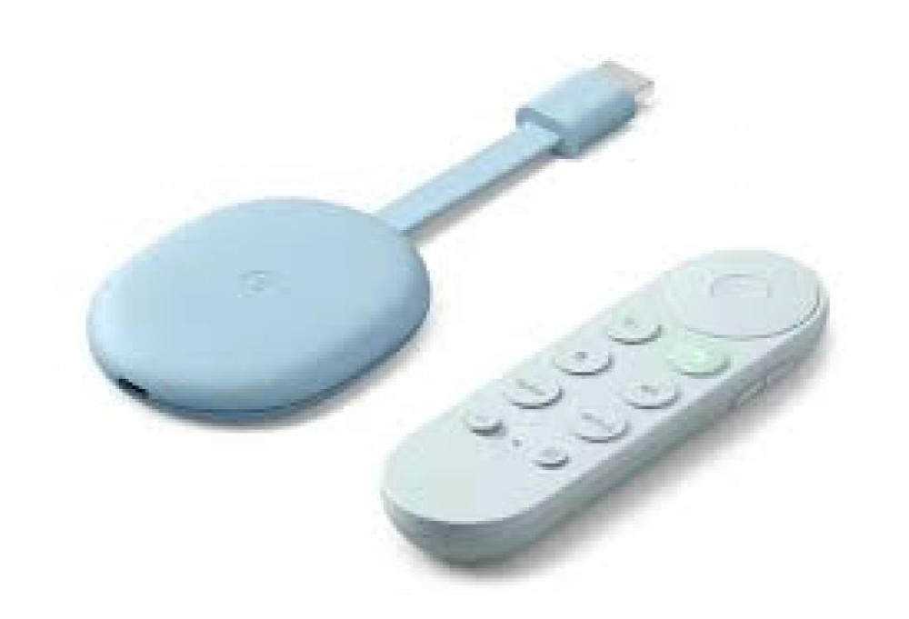 Google Chromecast TV 4K WF/HD Com Controle Azul