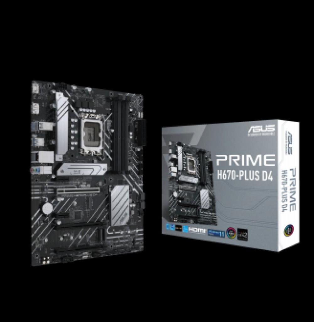 Placa Mae Intel (1700) Asus H670-Plus Prime D4