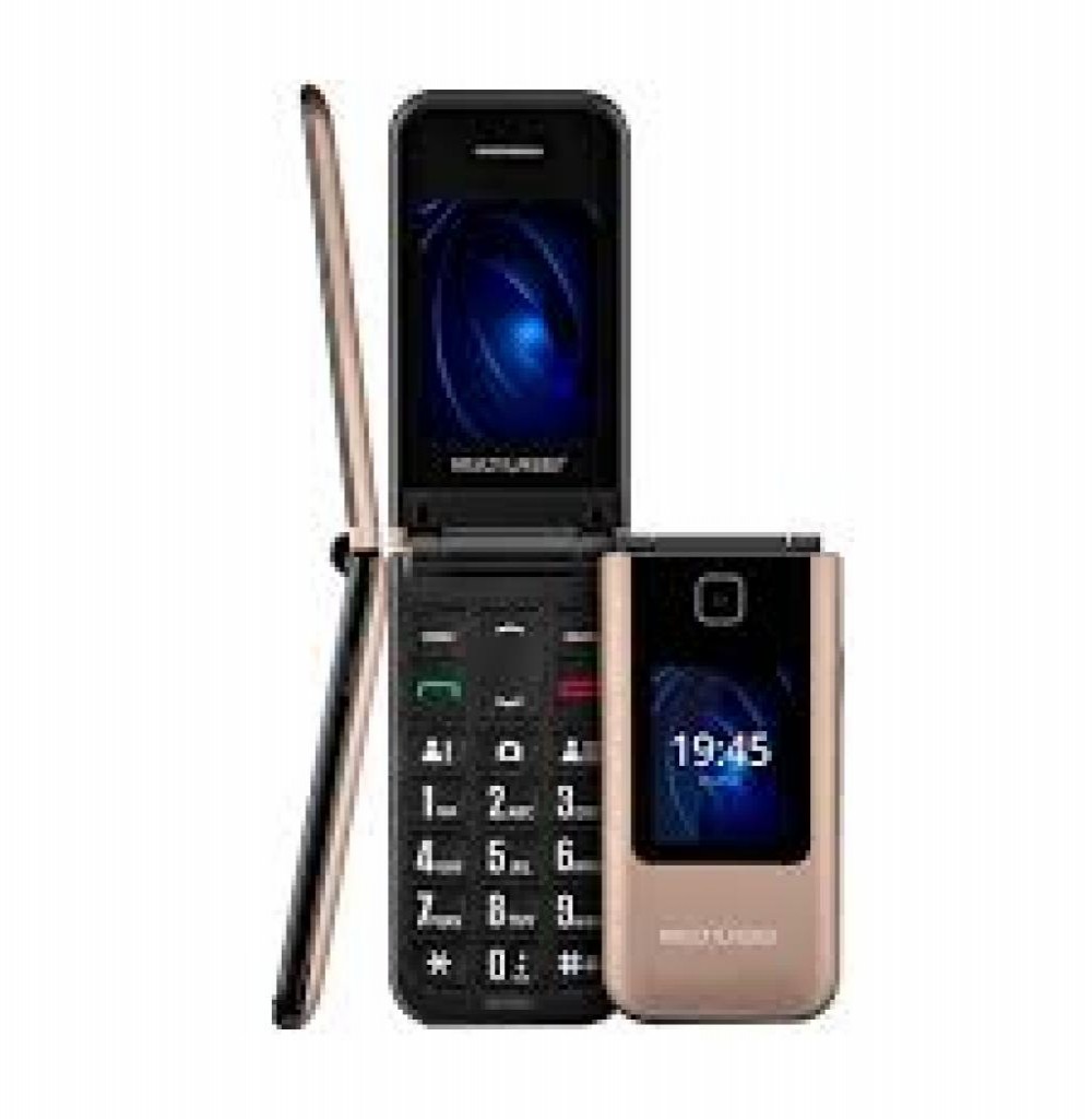 Celular Multilaser Flip Vita P9043 2.4" Dourado Anatel